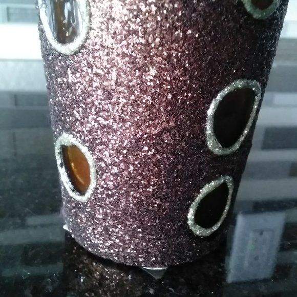 Bronze glitter votive candle holder - Picture 2 of 5